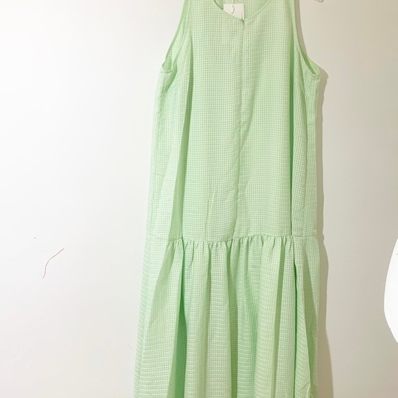 Norr Karla full length light green sleeveless drop waist dress - Picture 4 of 12
